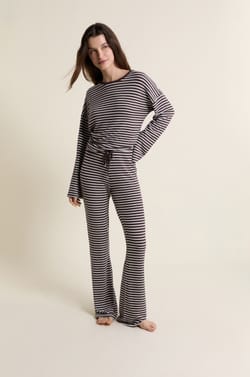 Pantalon de pyjama &agrave; rayures;${refinementColor}