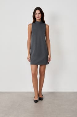 High Neck Straight Dress;${refinementColor}