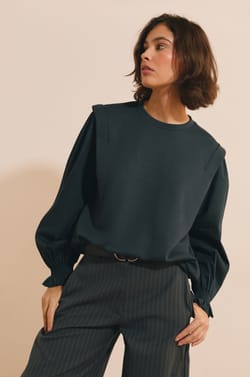 T-shirt manches longues avec &eacute;paulette;${refinementColor}