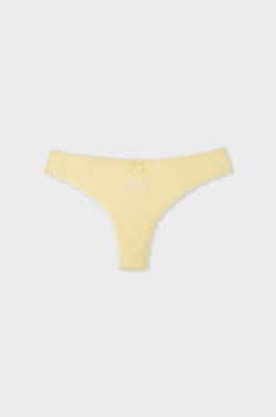 Tanga en coton brodé;${refinementColor}