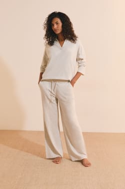 Pull de pyjama avec col polo;${refinementColor}