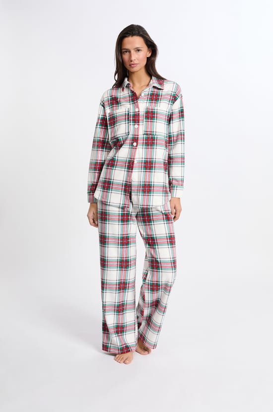 Chemise de pyjama à carreaux;${refinementColor}