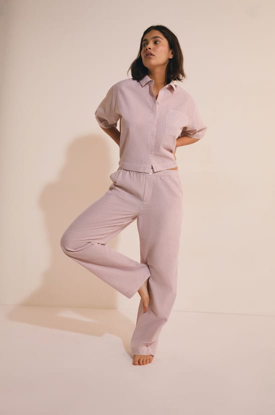 Pantalon de pyjama avec coton;${refinementColor}