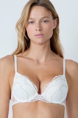 Bra N.2 - The Plunge Push-up Bra with Iridescent Embroidery Effect;${refinementColor}