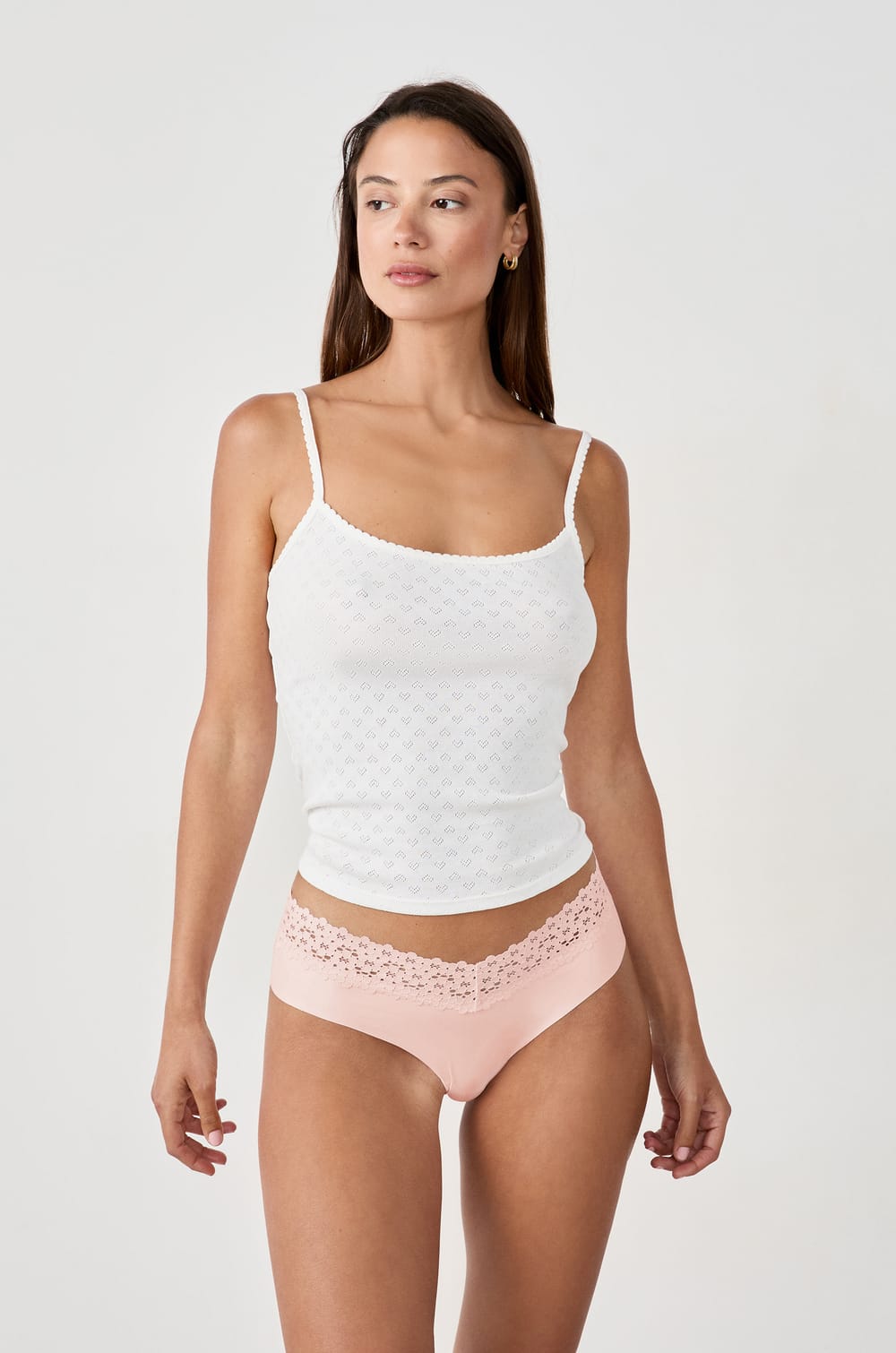 Hipster V-shape in microvezel en kant;${refinementColor}