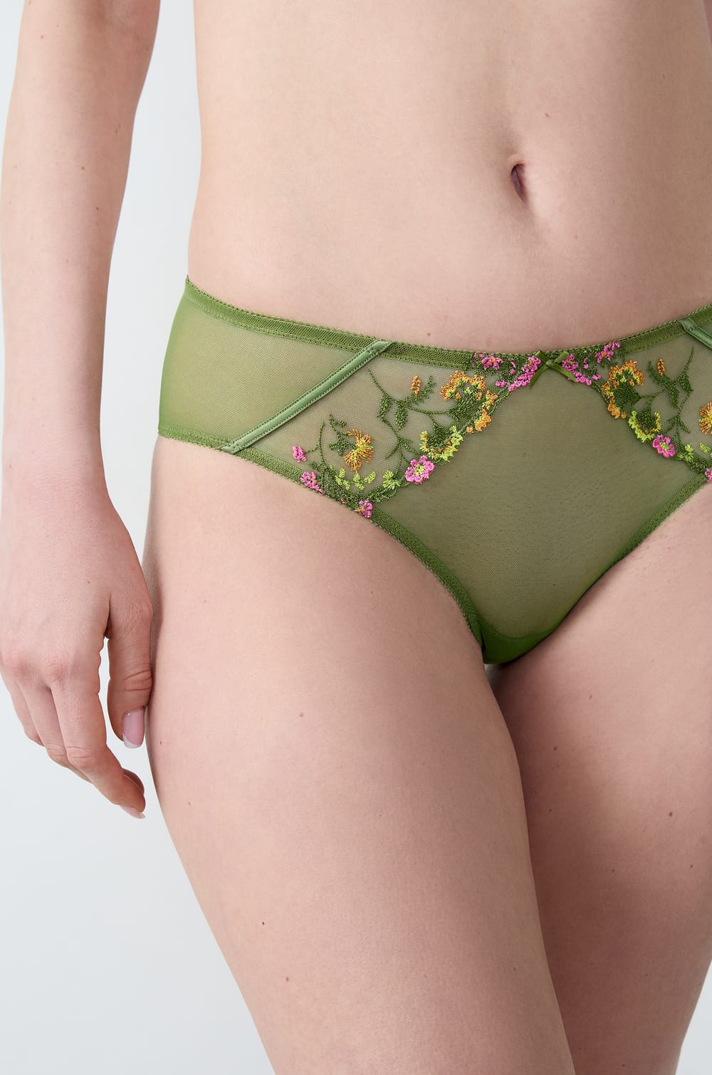 Embroidered Tulle Hipster;${refinementColor}