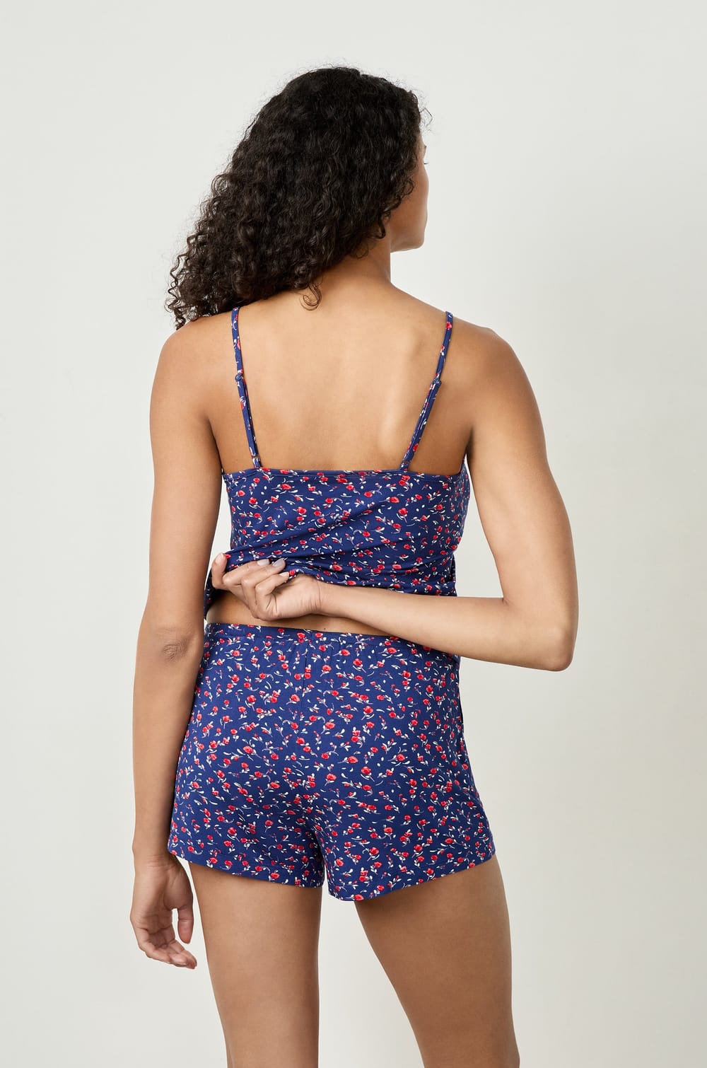 Short de pyjama &agrave; motifs fleuris;${refinementColor}