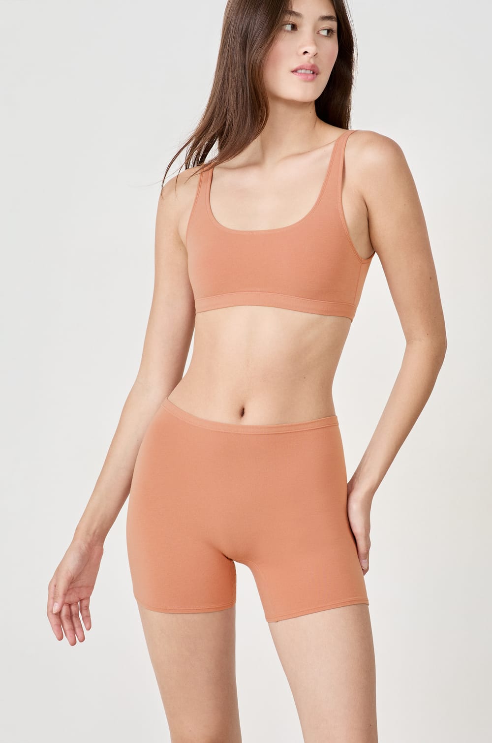 Soutien-gorge brassi&egrave;re r&eacute;versible en coton biologique extensible;${refinementColor}