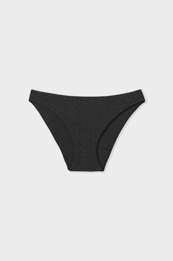 Culotte bikini bas de maillot détail argenté;${refinementColor}