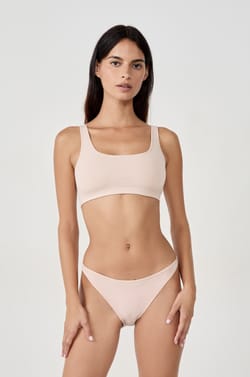 Reversible bralette in stretchy organic cotton;${refinementColor}