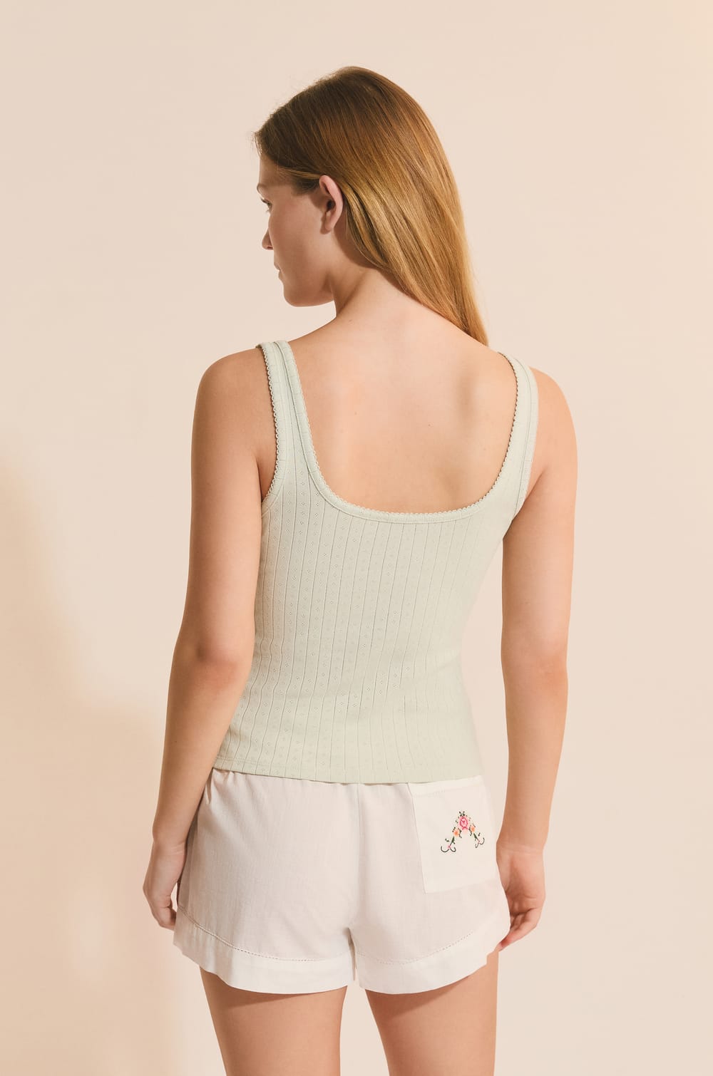 D&eacute;bardeur de pyjama en pointelle;${refinementColor}