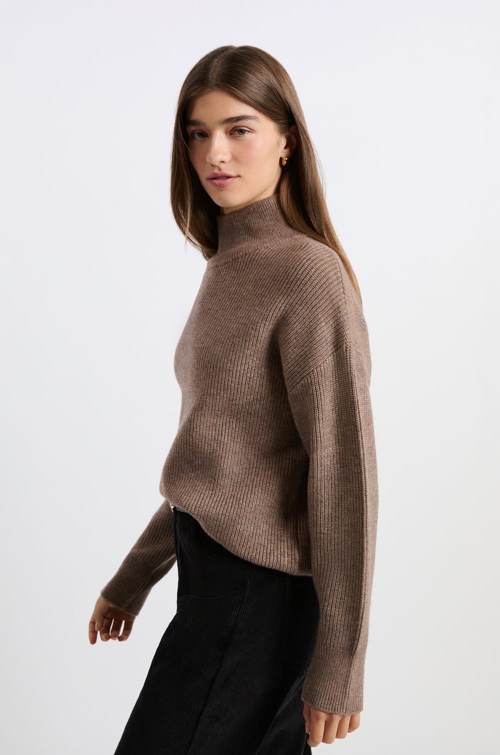 High Neck Sweater;${refinementColor}