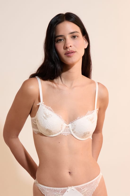 Soutien-gorge N.4 - Le coques fines en broderie florale;${refinementColor}