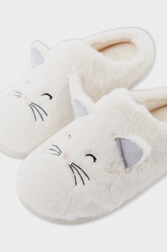 Zapatillas con estampado de gatos;${refinementColor}