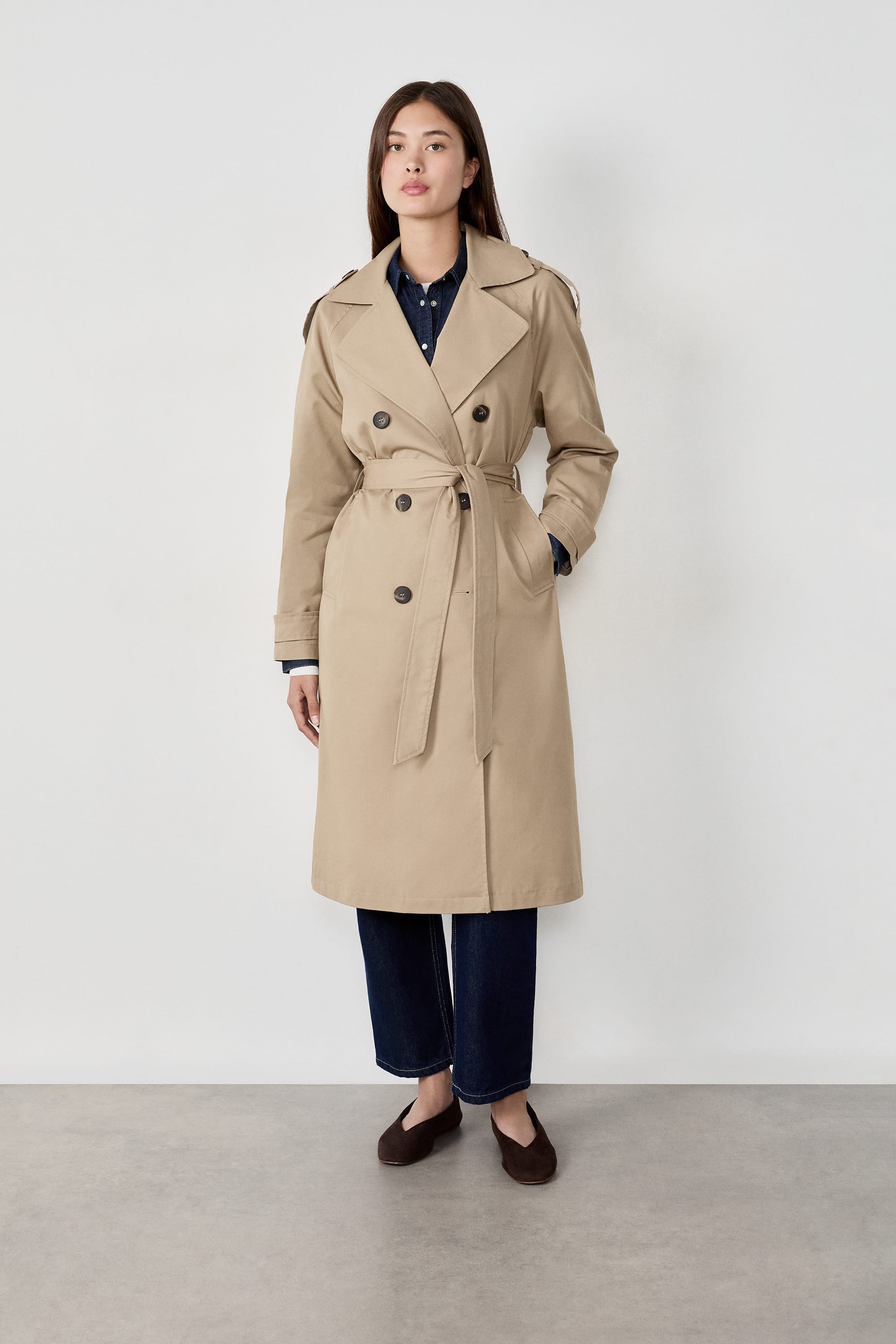 trench long avec ceinture