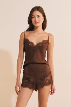 Short de pyjama avec dentelle;${refinementColor}