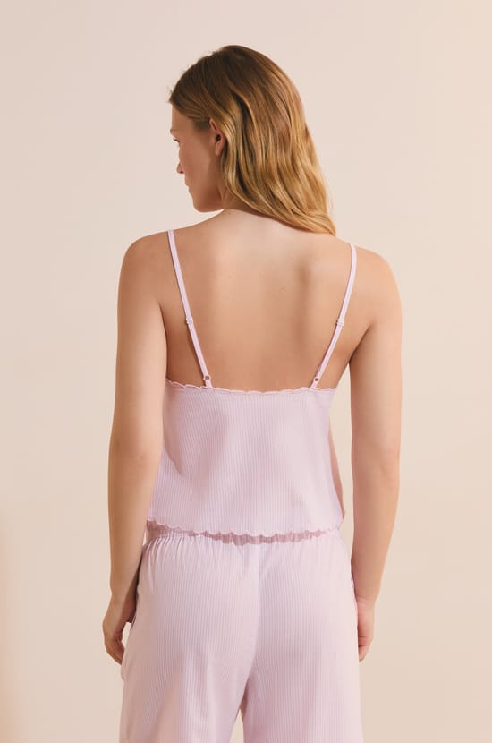 Top de pijama a rayas de algod&oacute;n;${refinementColor}