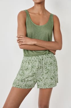 Printed Pajama Shorts;${refinementColor}