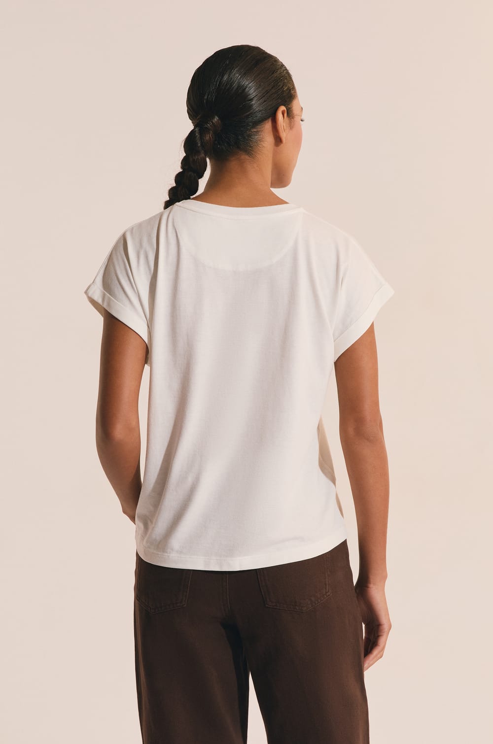 T-shirt manches courtes avec coton;${refinementColor}