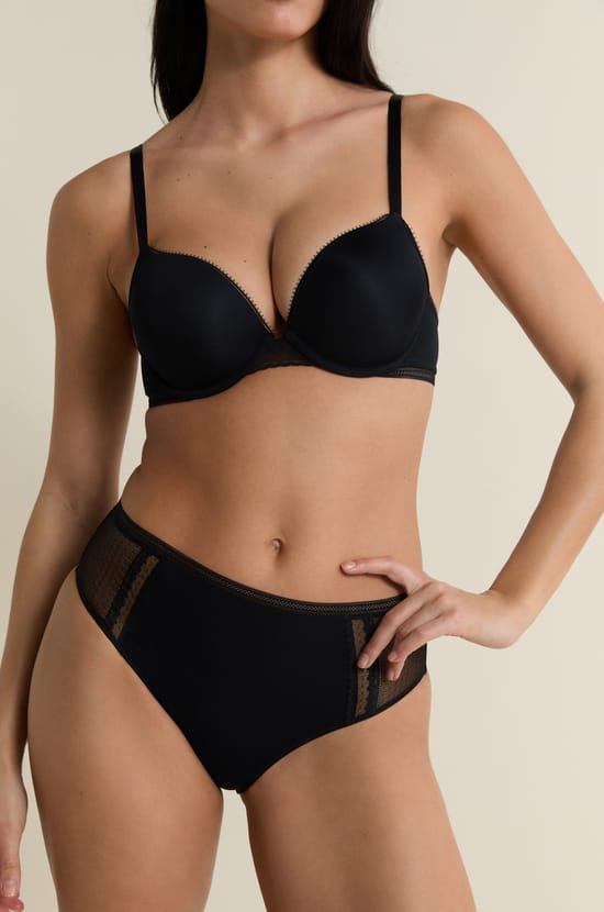 Culotte midi avec d&eacute;tails en dentelle;${refinementColor}