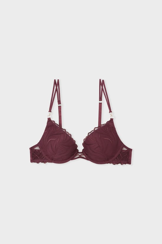Beha N.2 - De push-up plunge met bloemenborduursels;${refinementColor}