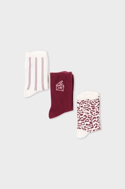 Patterned socks with cotton;${refinementColor}