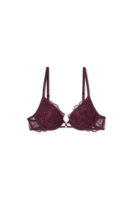 Soutien-gorge N.2 - Le push-up plongeant avec broderie;${refinementColor}