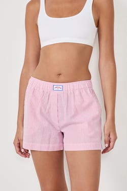 Striped pyjama shorts;${refinementColor}