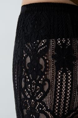 Transparente Pyjama-Hose mit Stickerei;${refinementColor}