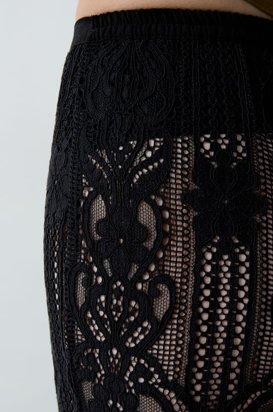 Transparente Pyjama-Hose mit Stickerei;${refinementColor}