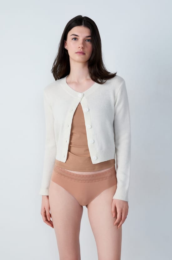 Cotton Boyshort with Back Seam;${refinementColor}