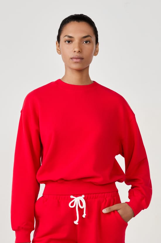 Katoenen sweatshirt met lange mouwen;${refinementColor}