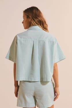 Pyjama Shirt with Cotton;${refinementColor}