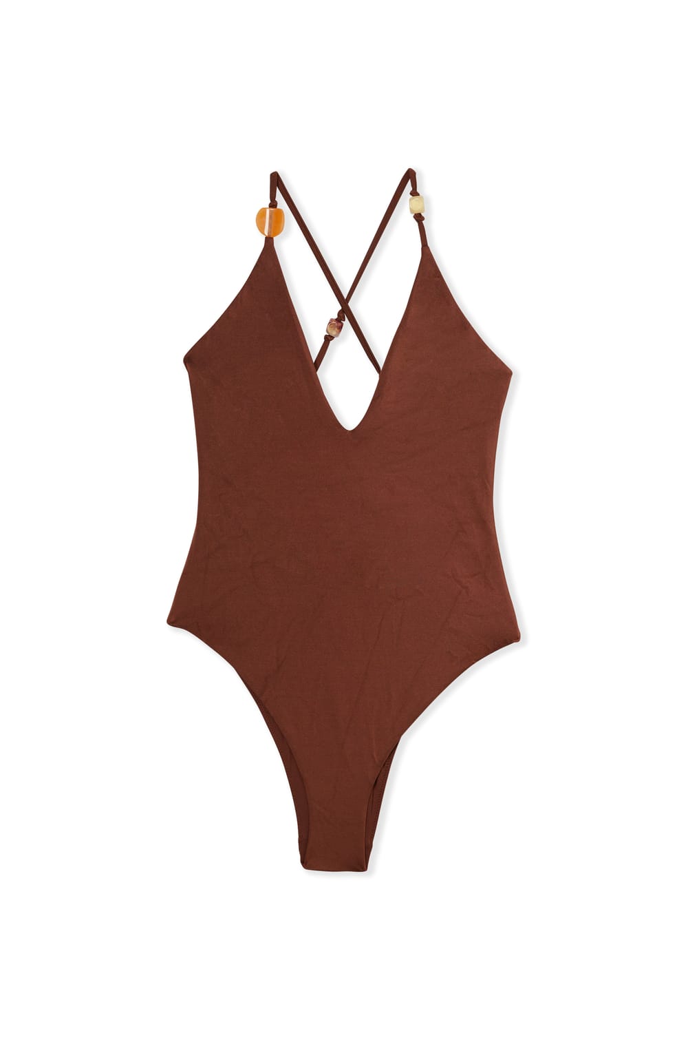 Maillot 1 pi&egrave;ce satin&eacute; et lac&eacute; avec perles fixes - Etam x H&ocirc;tel Mahfouf;${refinementColor}
