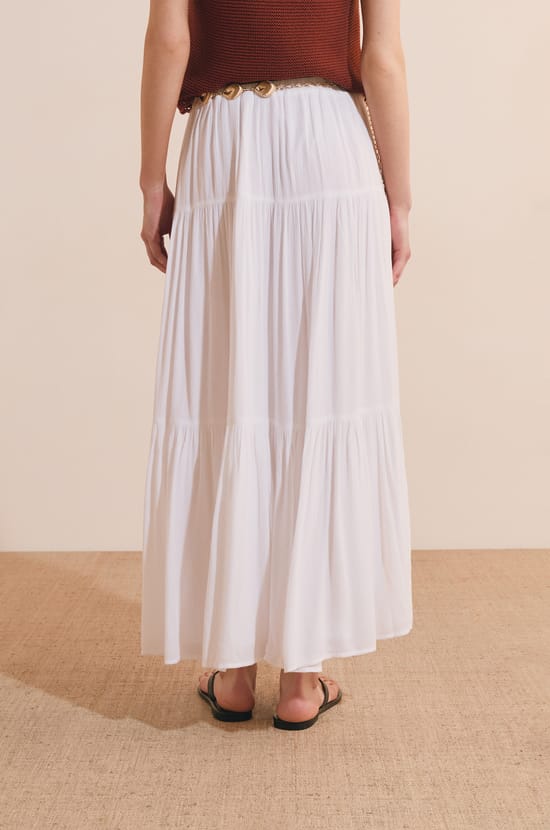 Long Flowing Panel Skirt;${refinementColor}