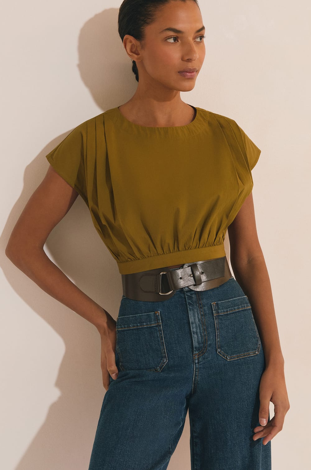 Top court en coton;${refinementColor}