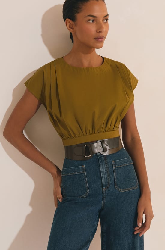 Top court en coton;${refinementColor}