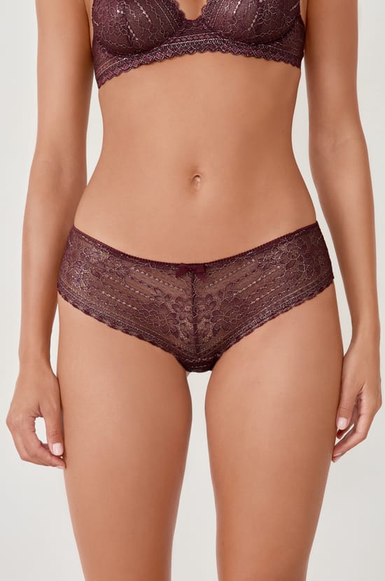 Lace Boyshort with Iridescent Effect;${refinementColor}