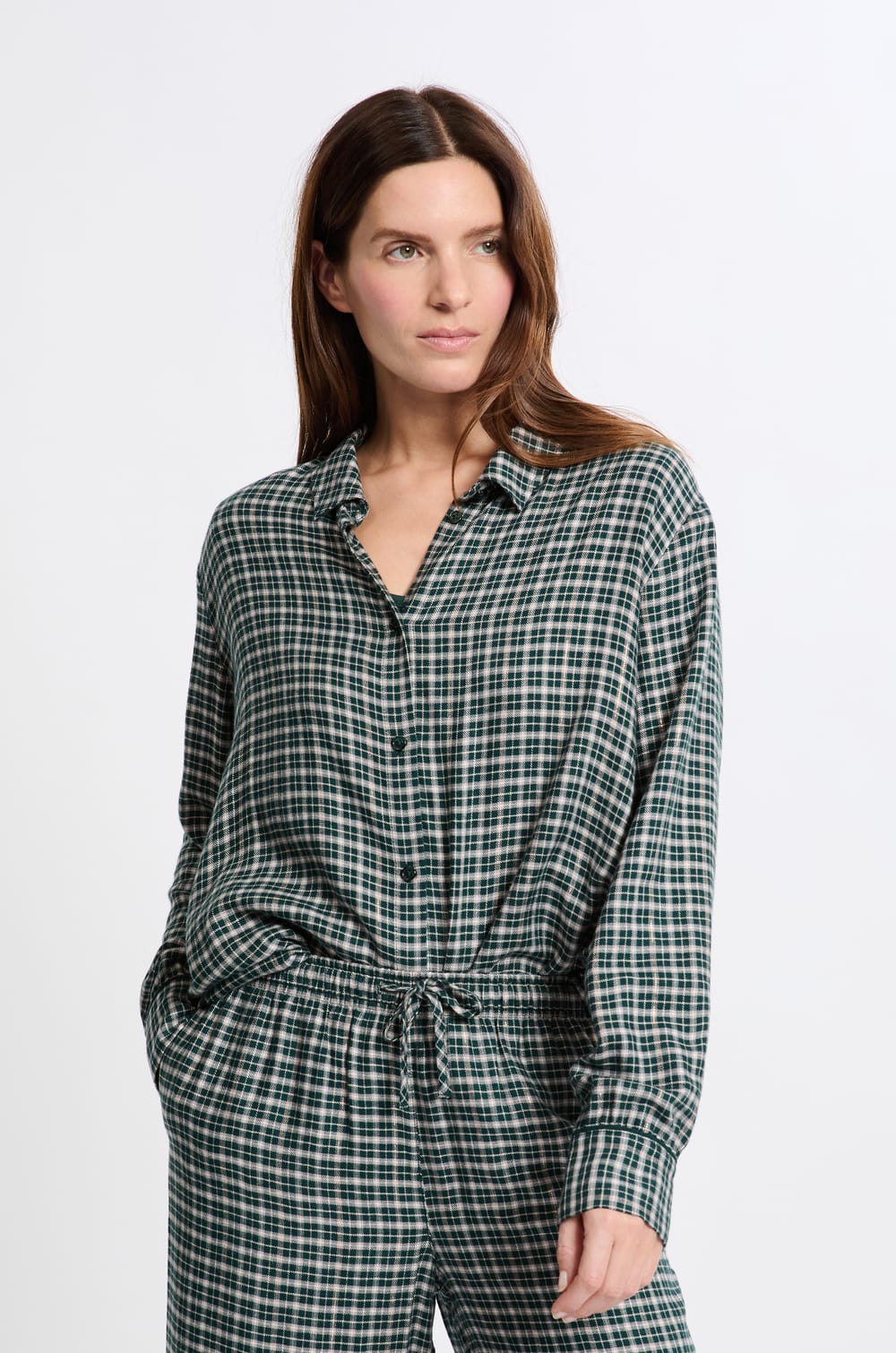 Plaid Pajama Shirt;${refinementColor}