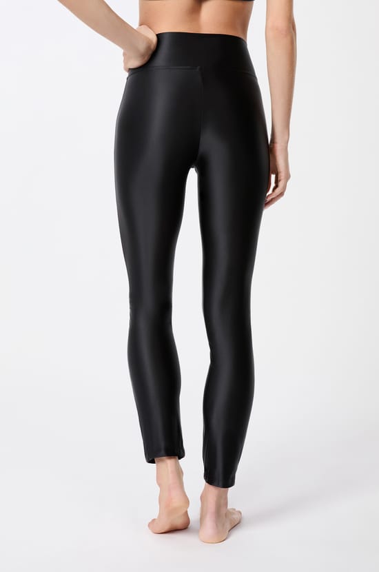 Legging ceintur&eacute; &agrave; la taille;${refinementColor}