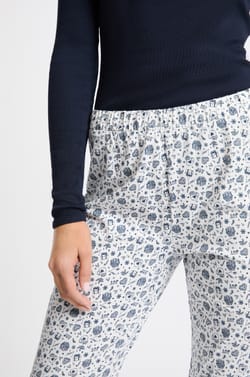 2-Piece Patterned Pajama Gift Set With Cotton;${refinementColor}