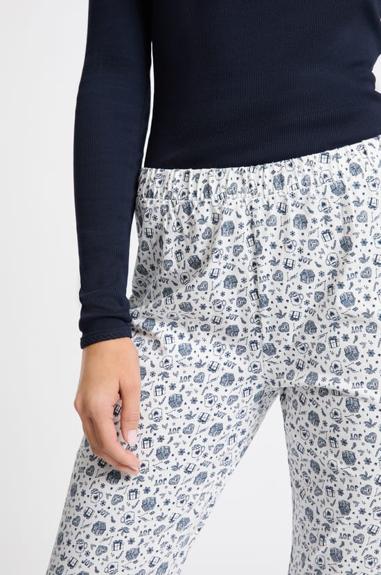 Pijama de 2 piezas con estampado de algod&oacute;n;${refinementColor}