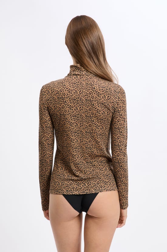 Thermal Turtleneck T-shirt with Cashmere;${refinementColor}