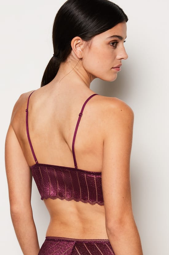 Iridescent Wireless Triangle Bra;${refinementColor}