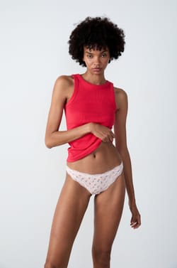 Cotton Brazilian brief with lace details;${refinementColor}