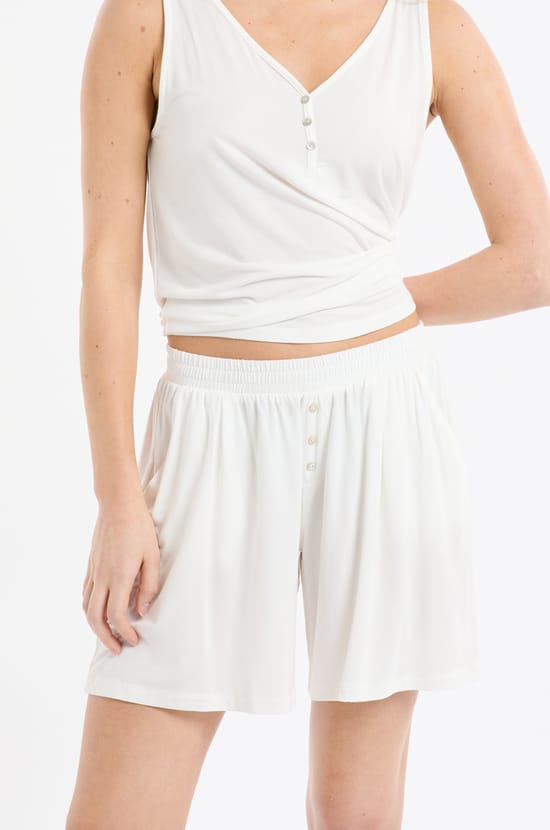 Short de pyjama uni;${refinementColor}