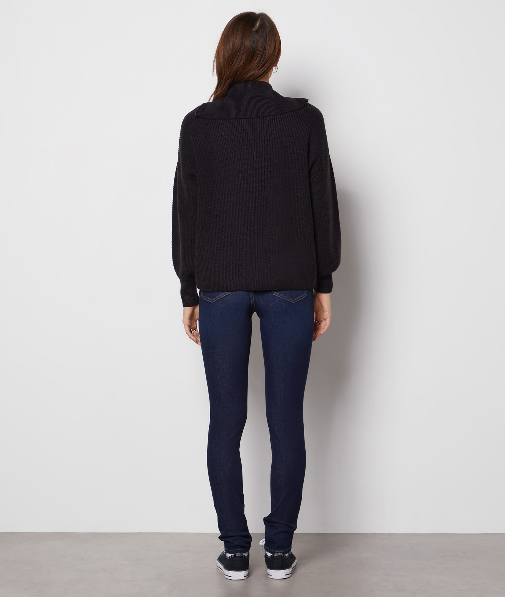 Herren Rollkragenpullover Mit Reißverschluss - Winter Fleece Pullover