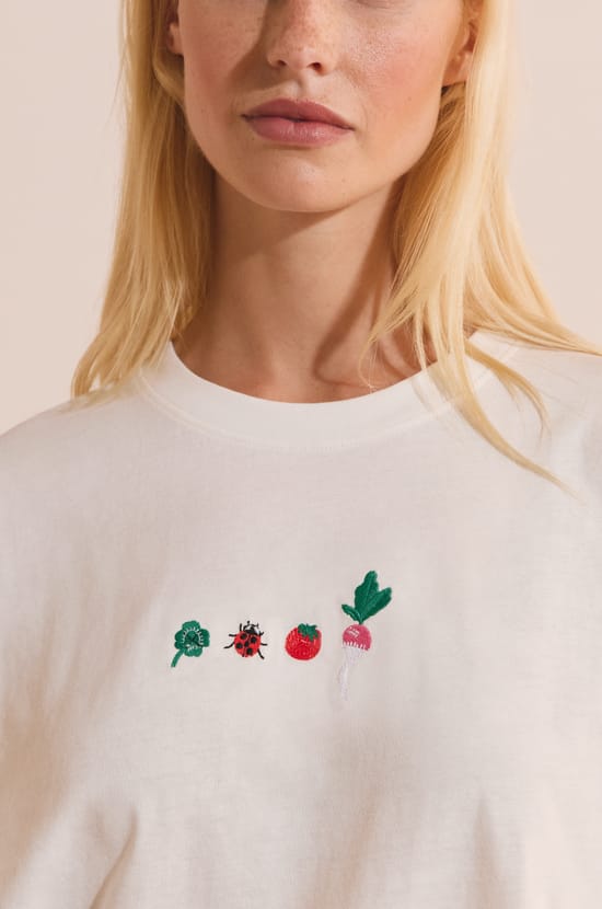 T-shirt de pyjama en coton &agrave; motifs;${refinementColor}