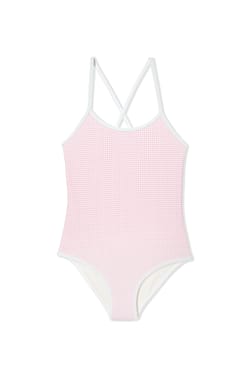 Maillot de bain 1 pi&egrave;ce motif vichy pour enfant;${refinementColor}