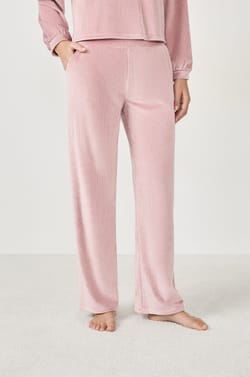 Pantalon de pyjama effet velours;${refinementColor}